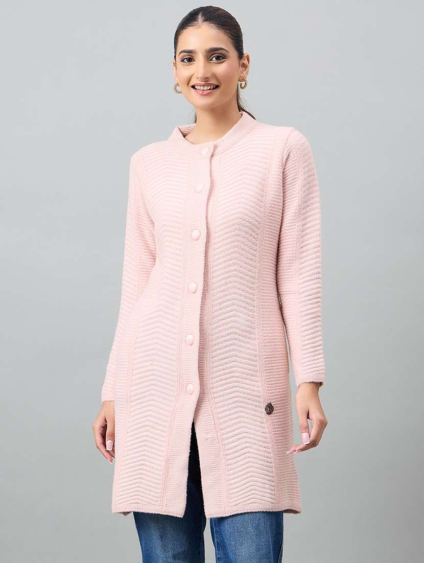 women self designed long sleeve cardigan