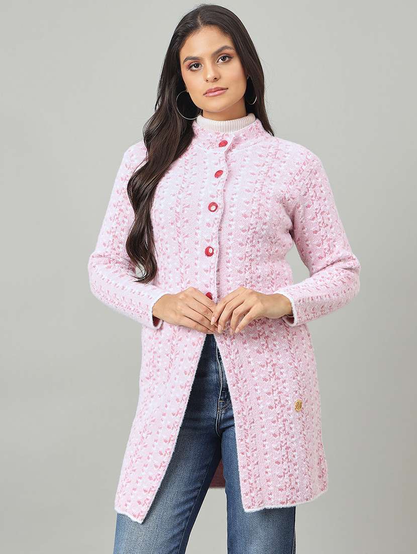 women self designed long sleeve cardigan