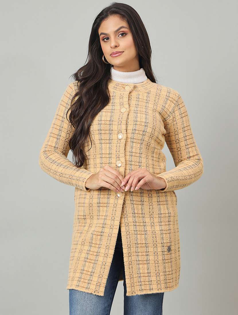 women self designed long sleeve cardigan