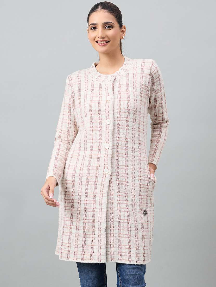 women self designed long sleeve cardigan