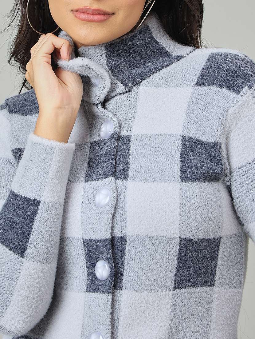 Women Self Designed Long Sleeve Cardigan - 22264374 -  Standard Image - 3