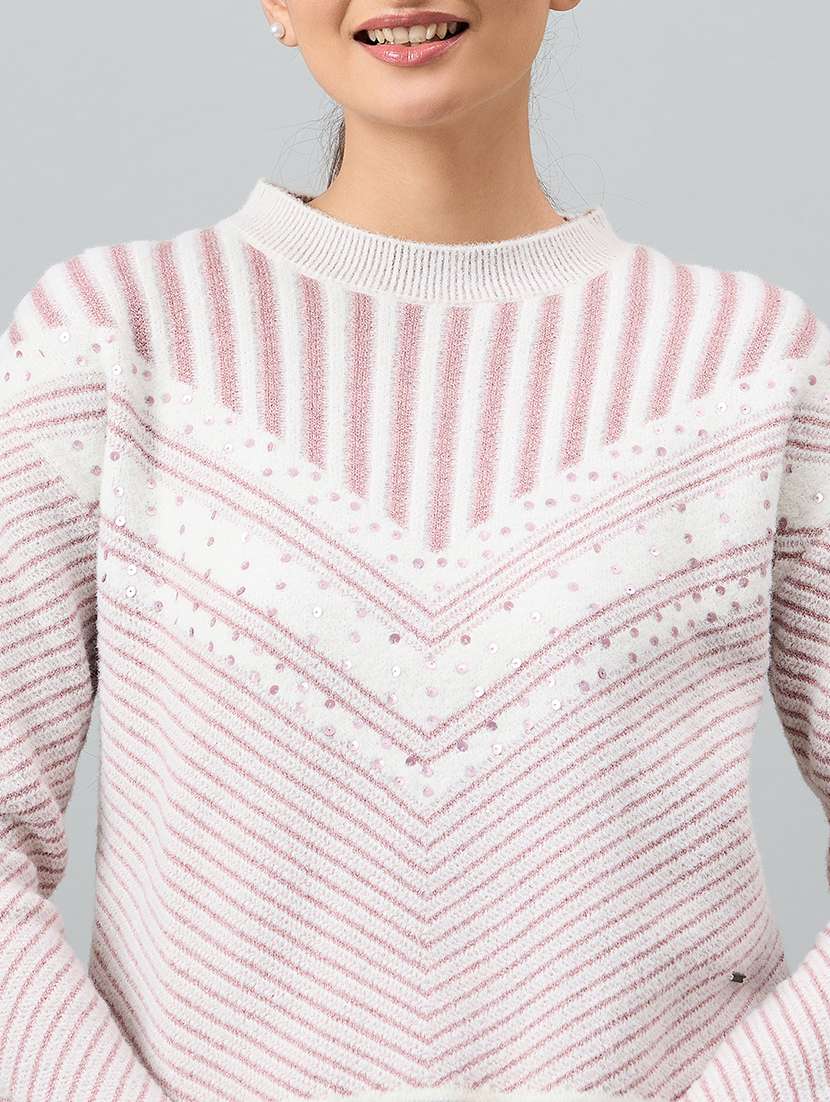 women self designed long sleeve pullover - 22264386 -  Standard Image - 3