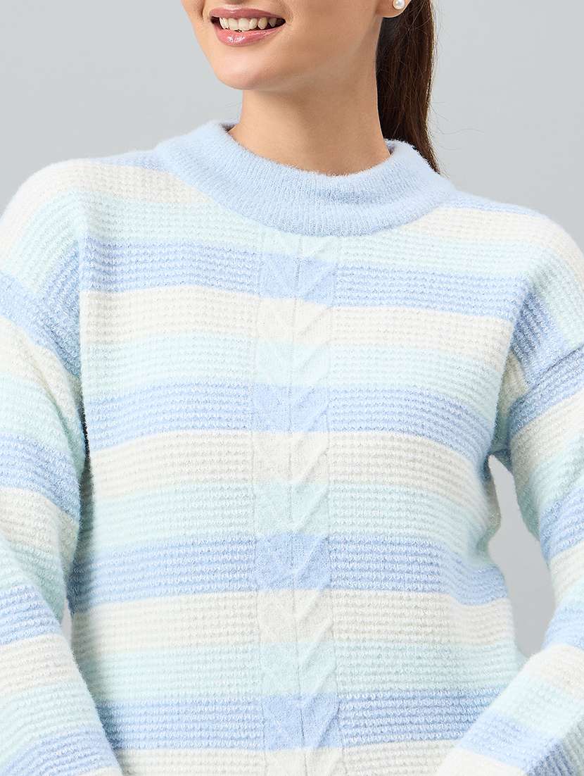 women self designed long sleeve pullover - 22264390 -  Standard Image - 3