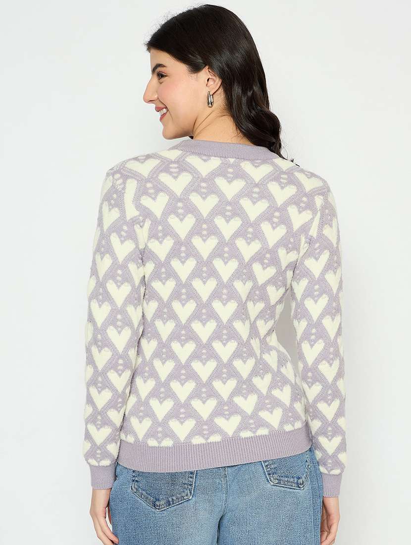 women self designed long sleeve pullover - 22264391 -  Standard Image - 3