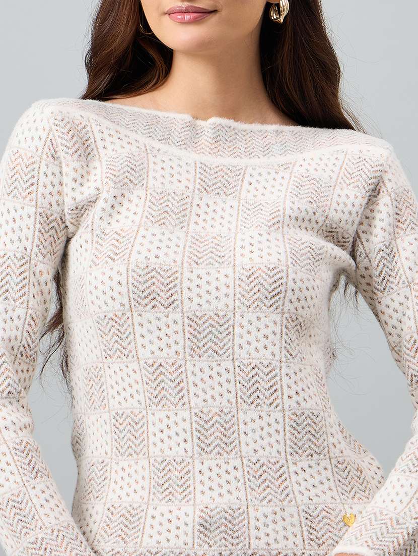 women self designed long sleeve pullover - 22264393 -  Standard Image - 3