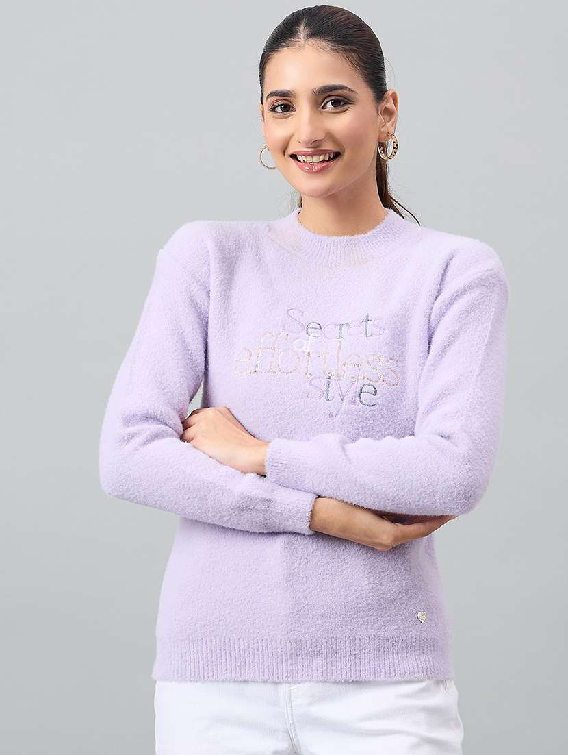 women self designed long sleeve pullover