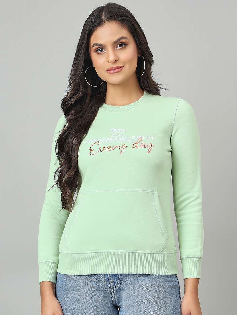women printed long sleeve sweatshirt