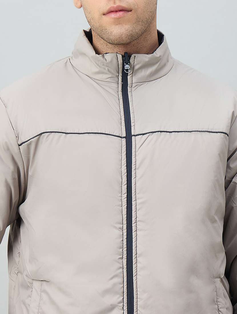 men solid long sleeve reversible puffer jacket - 22264429 -  Standard Image - 3