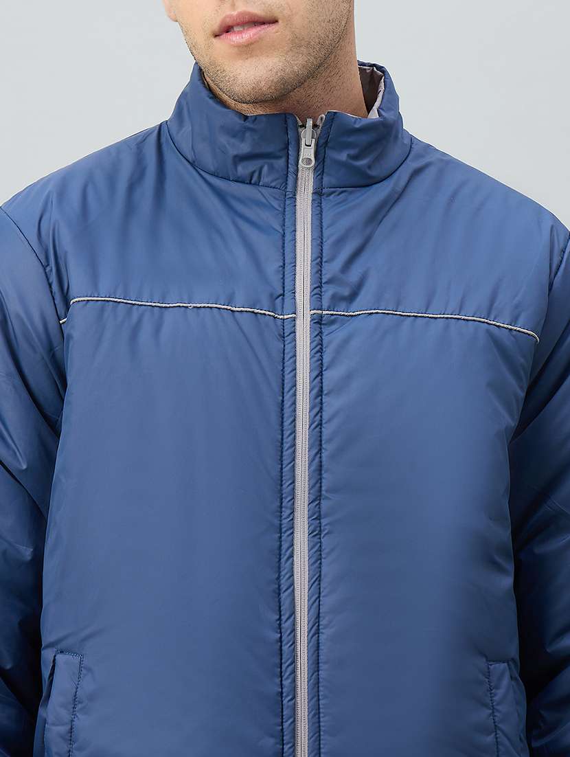 men solid long sleeve reversible puffer jacket - 22264430 -  Standard Image - 3