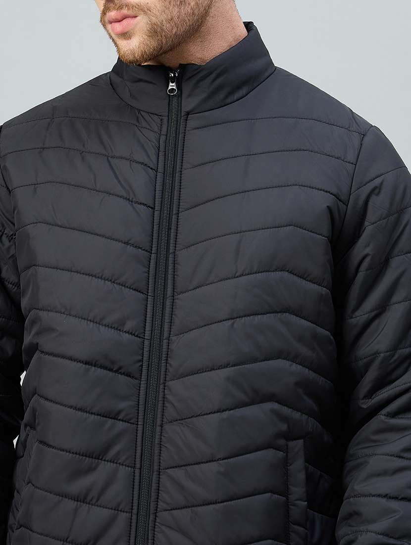 men solid long sleeve puffer jacket - 22264432 -  Standard Image - 3