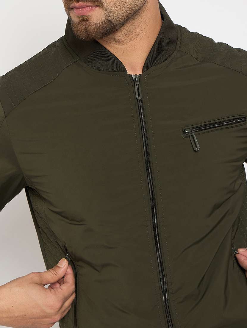 men solid long sleeve bomber jacket - 22264438 -  Standard Image - 3