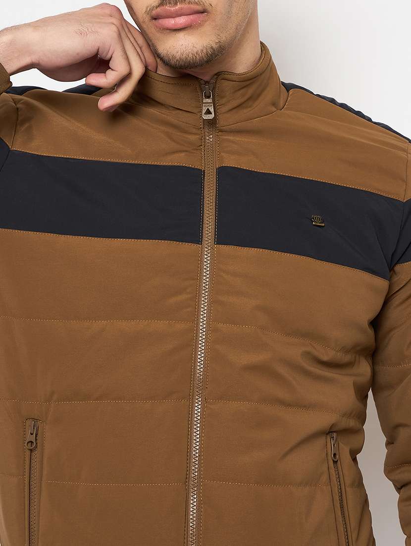 men color blocked long sleeve puffer jacket - 22264441 -  Standard Image - 3
