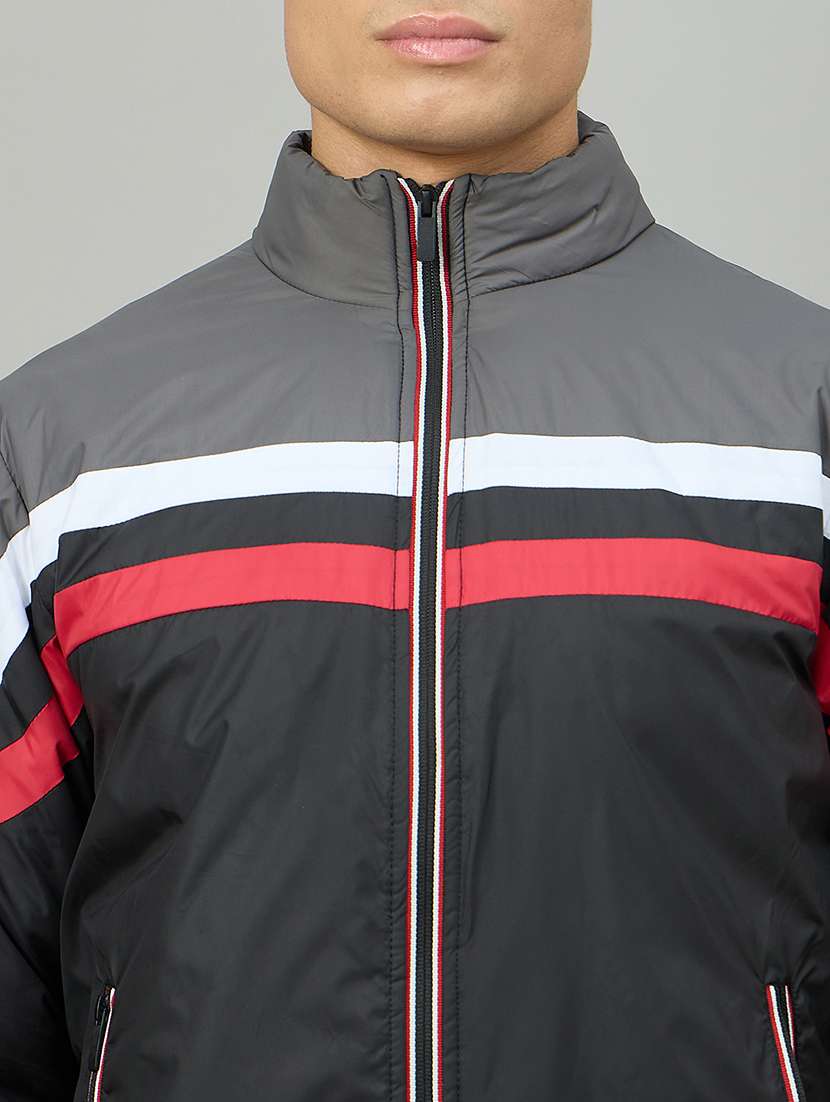men color blocked long sleeve puffer jacket - 22264446 -  Standard Image - 3