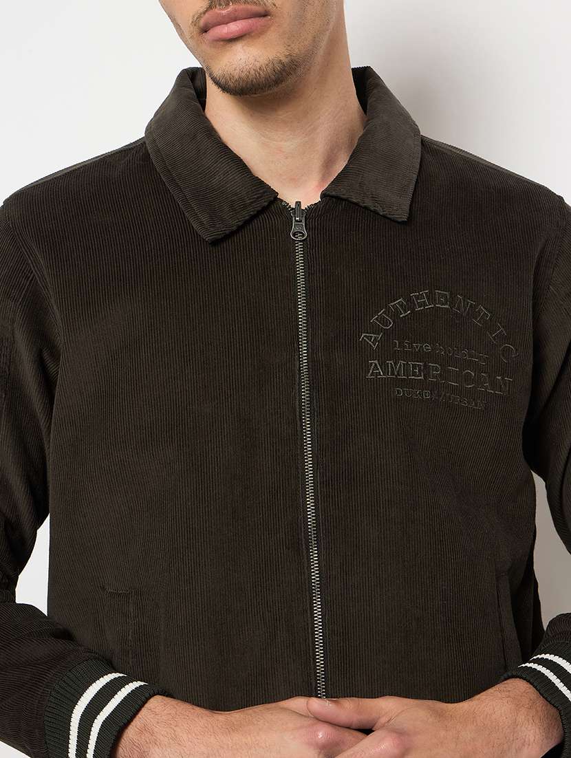 men solid long sleeve collared casual jacket - 22264449 -  Standard Image - 3