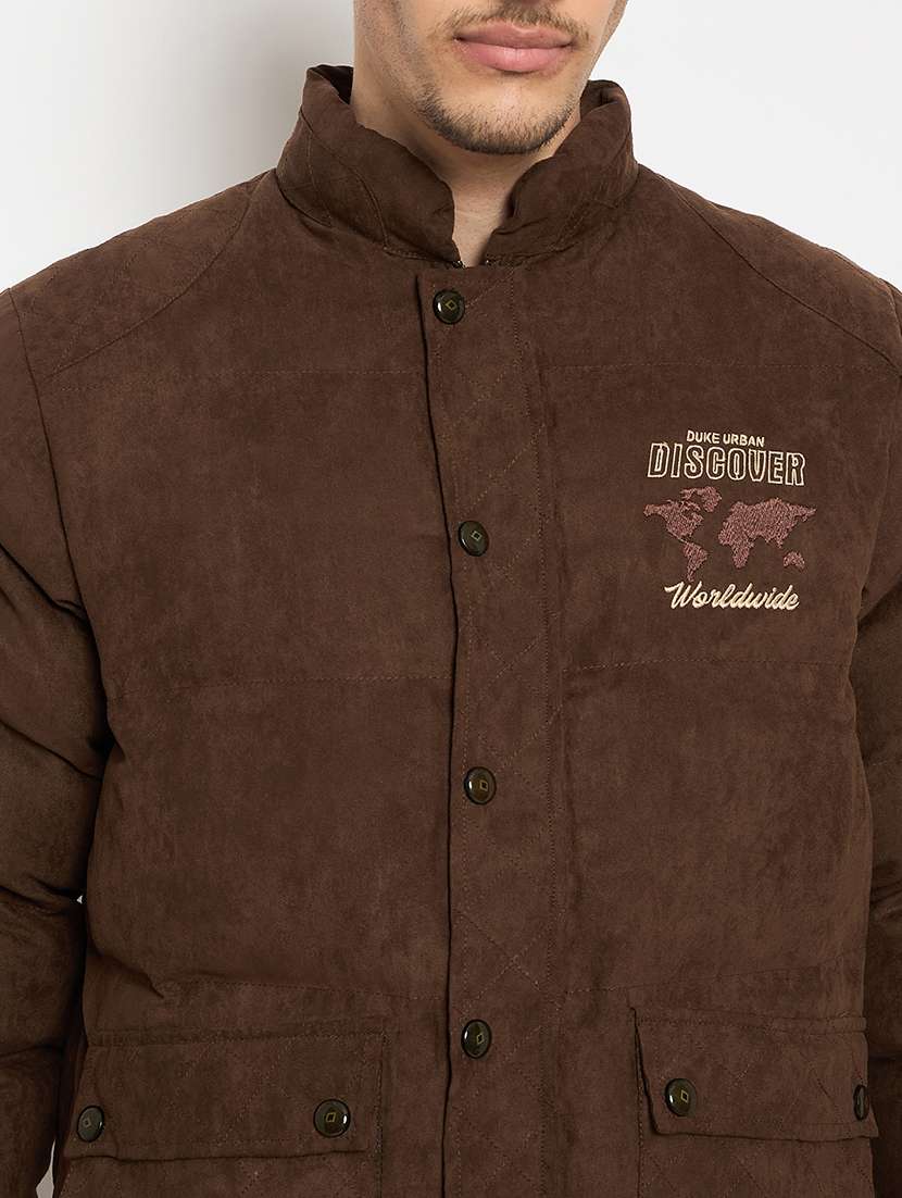 men solid long sleeve puffer jacket - 22264450 -  Standard Image - 3
