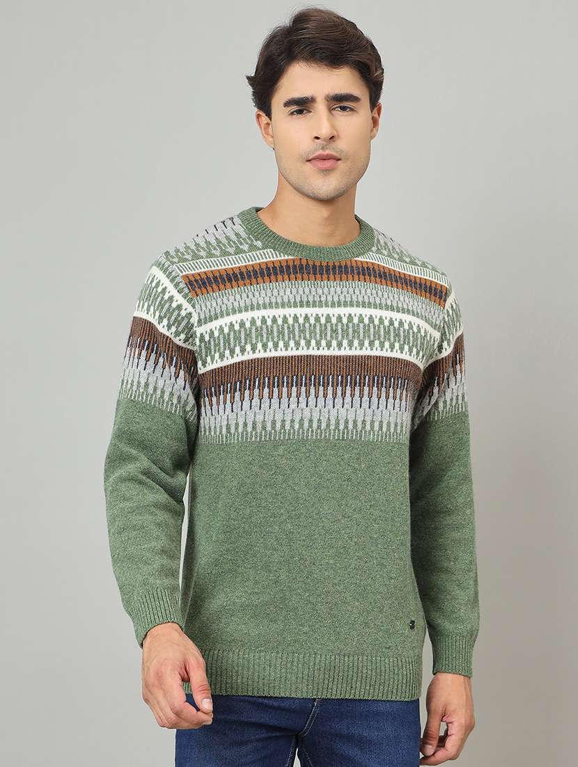 men self designed long sleeve pullover