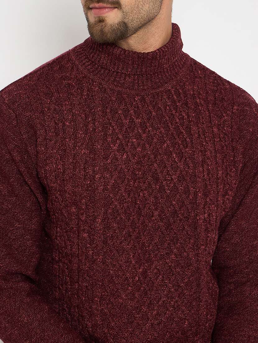 men self designed long sleeve high neck pullover - 22264473 -  Standard Image - 3