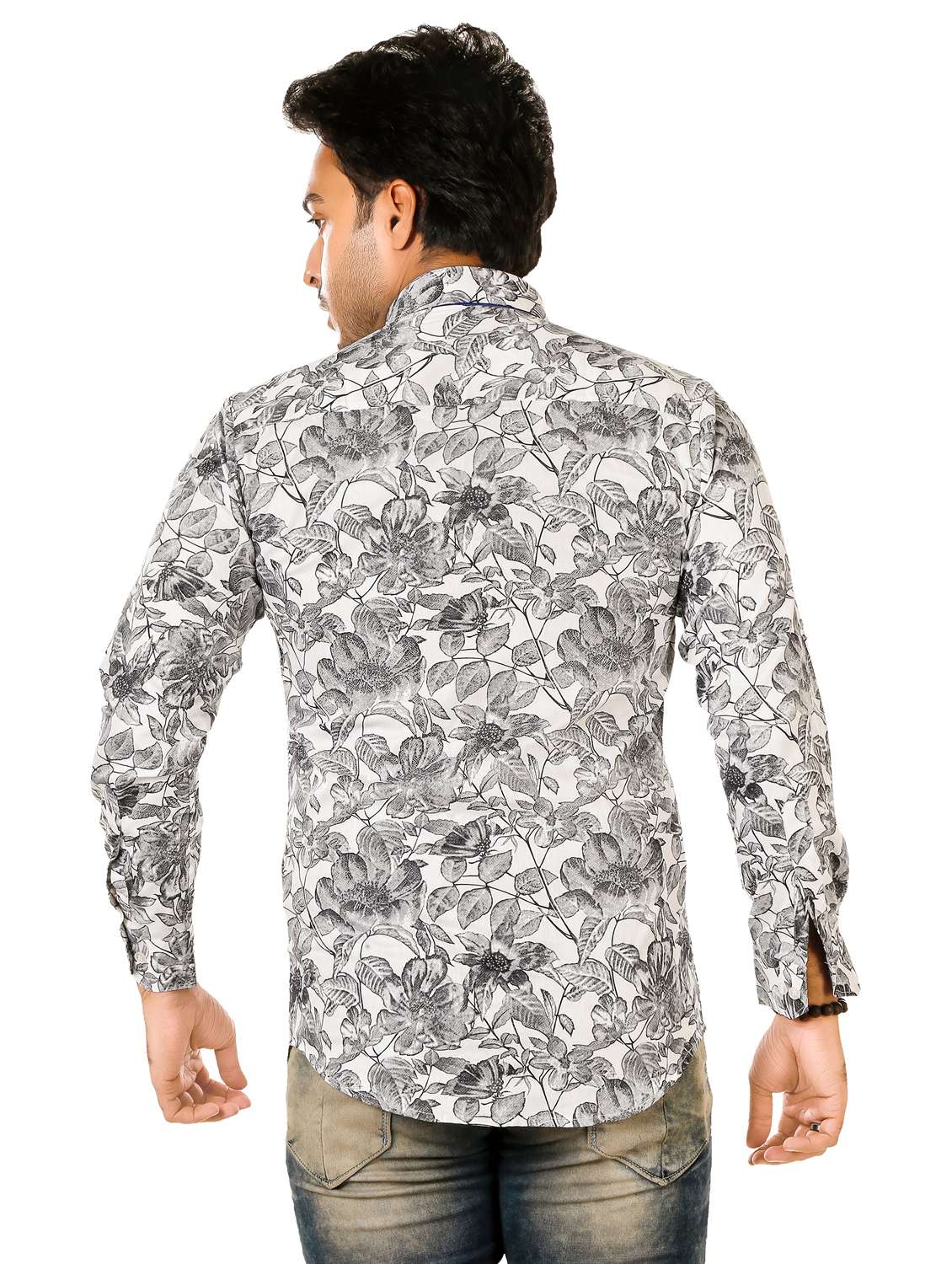 men floral long sleeve regualr fit casual shirt - 22264480 -  Standard Image - 3