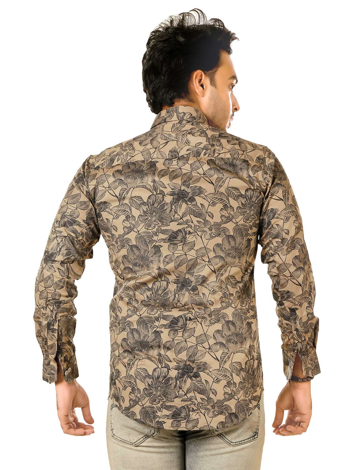 men floral long sleeve regualr fit casual shirt - 22264482 -  Standard Image - 3