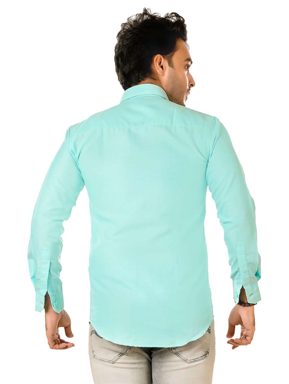 men solid long sleeve regualr fit casual shirt - 22264485 -  Standard Image - 3