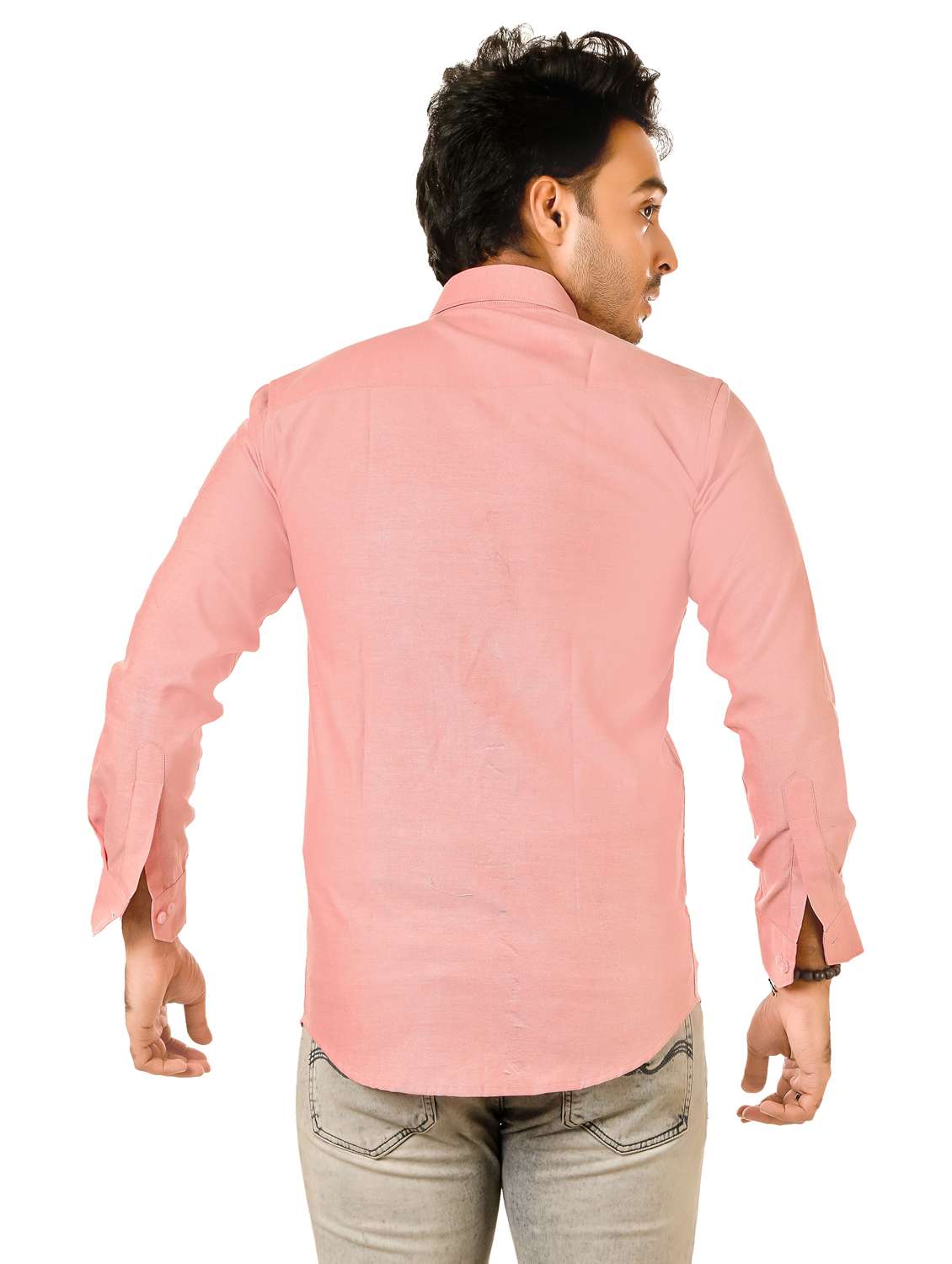 men solid long sleeve regualr fit casual shirt - 22264488 -  Standard Image - 3