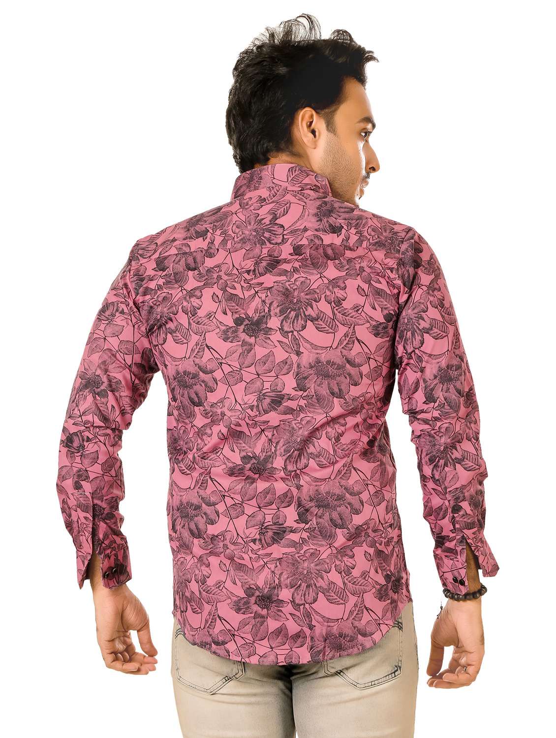 men floral long sleeve regualr fit casual shirt - 22264490 -  Standard Image - 3