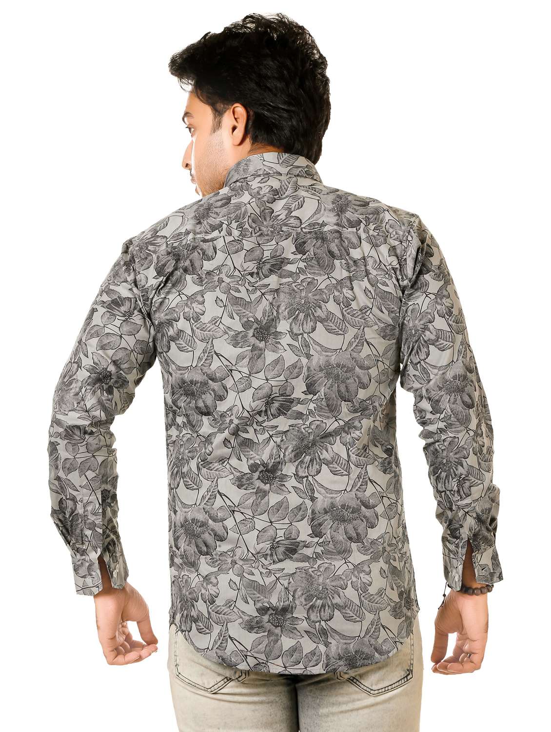 men floral long sleeve regualr fit casual shirt - 22264491 -  Standard Image - 3