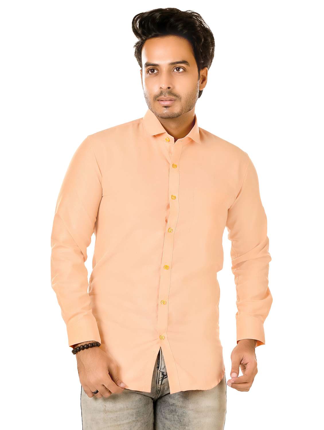 men solid long sleeve regualr fit casual shirt