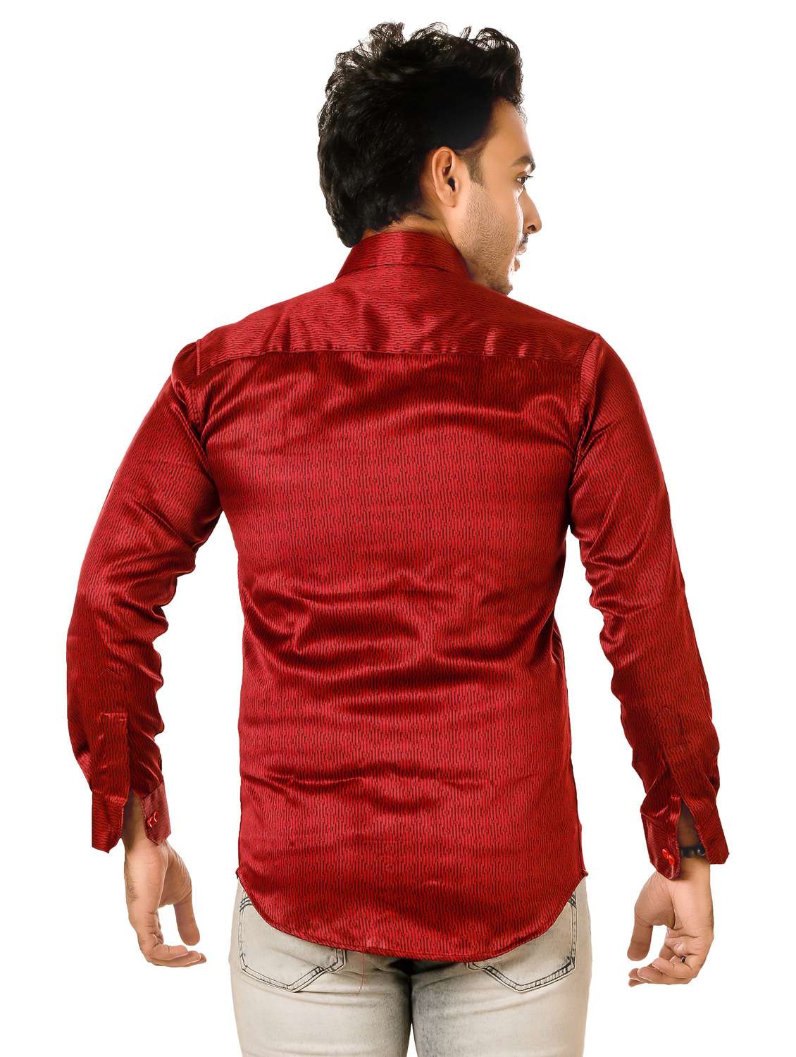 men printed long sleeve regualr fit casual shirt - 22264500 -  Standard Image - 3