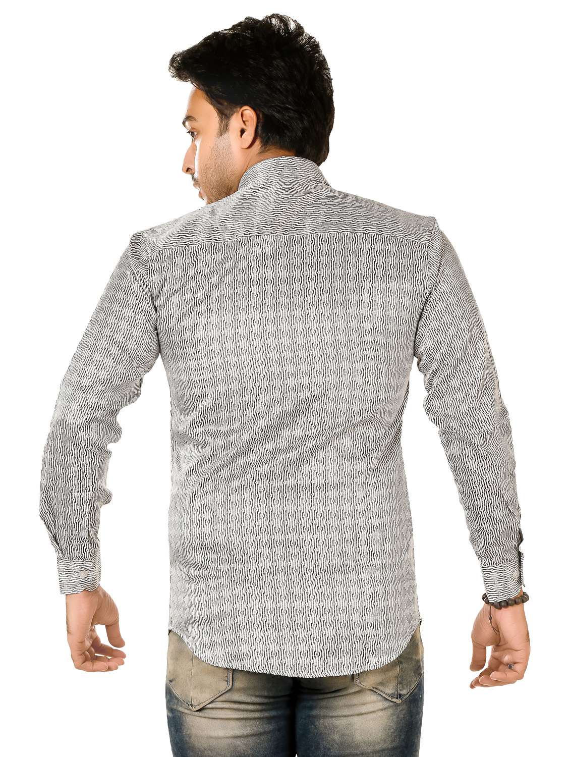 men printed long sleeve regualr fit casual shirt - 22264505 -  Standard Image - 3