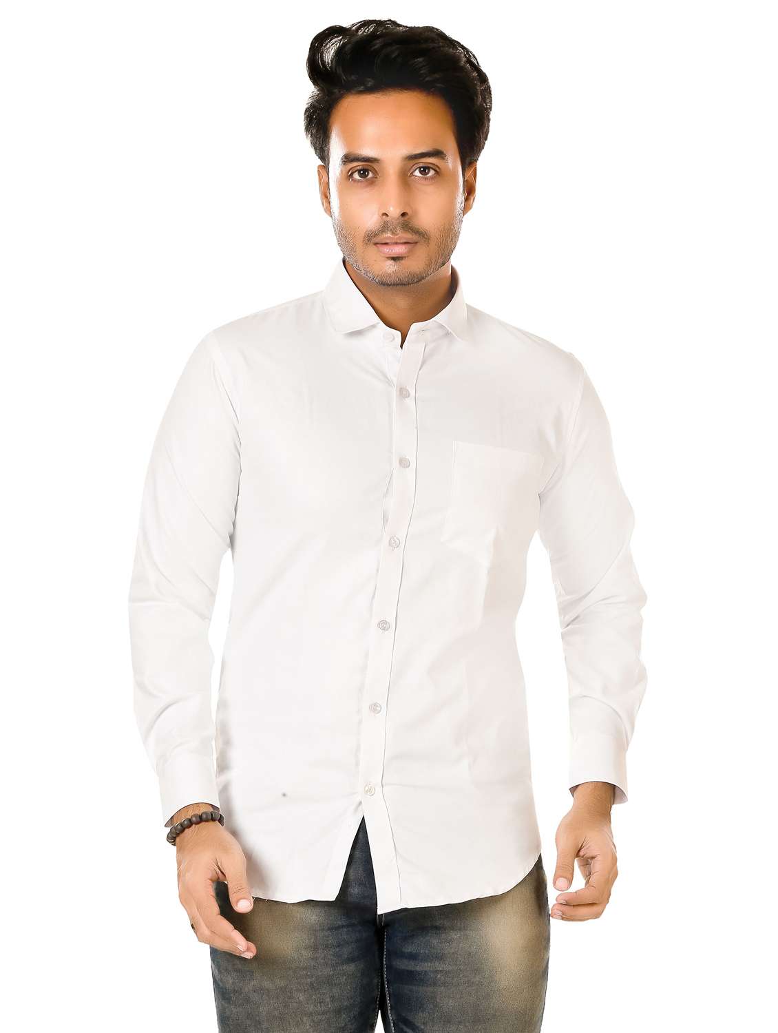 men solid long sleeve regualr fit casual shirt