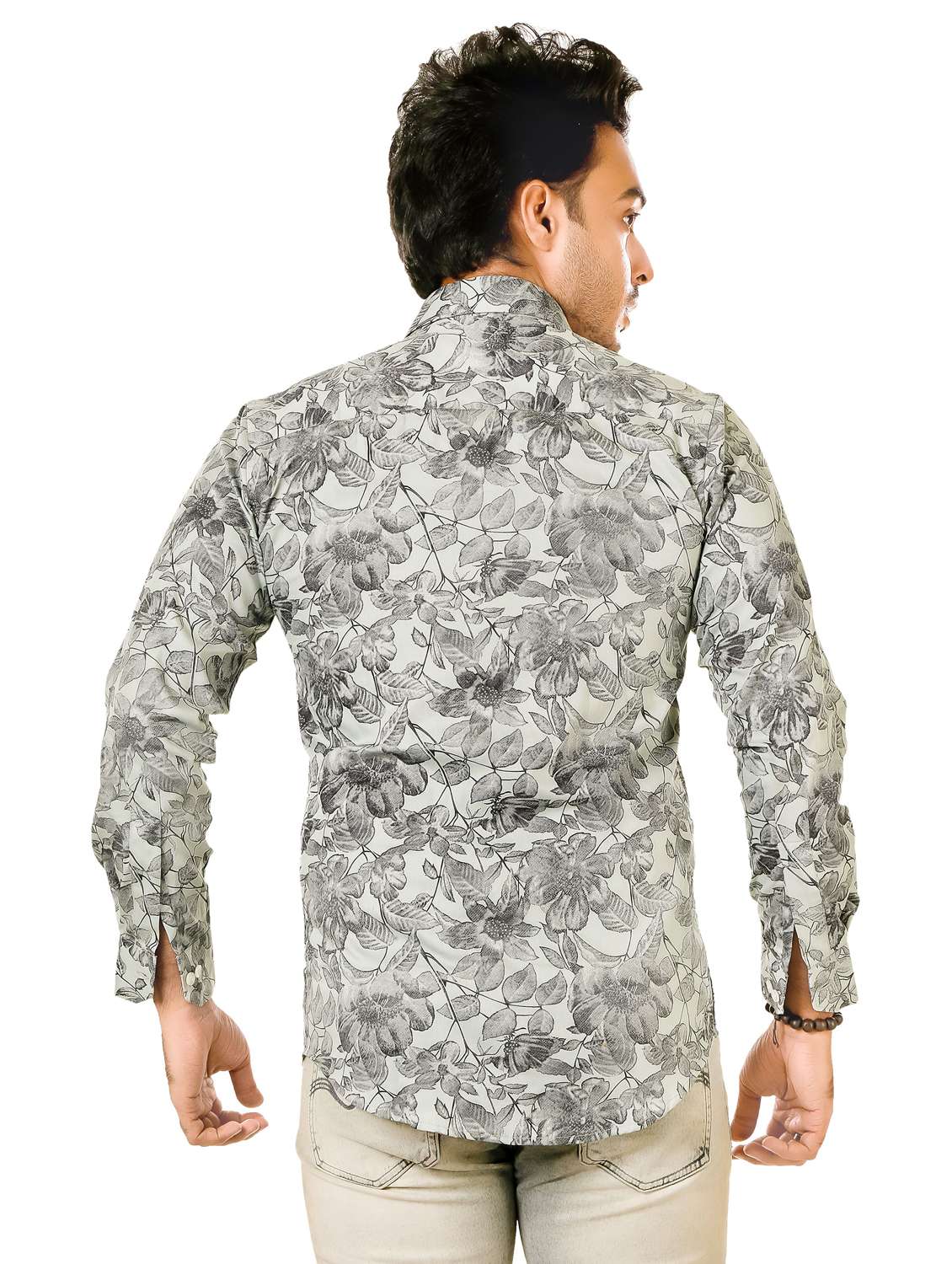 men floral long sleeve regualr fit casual shirt - 22264510 -  Standard Image - 3