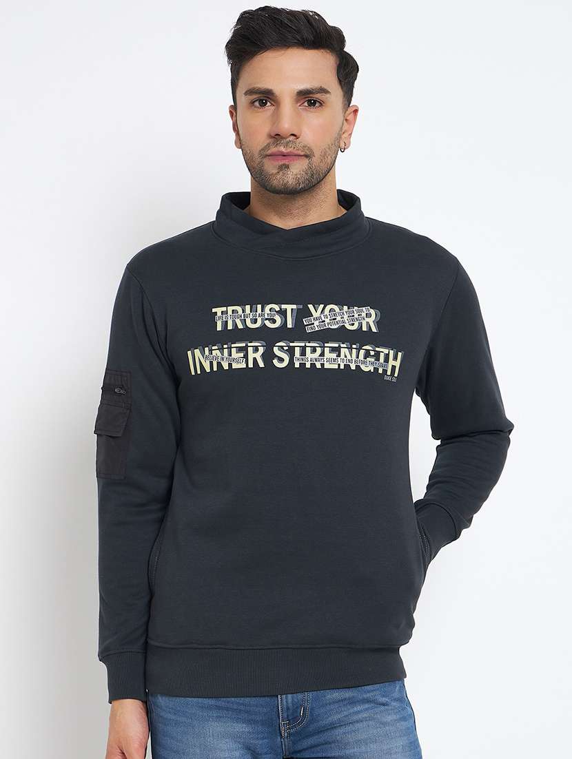 men printed long sleeve sweatshirt