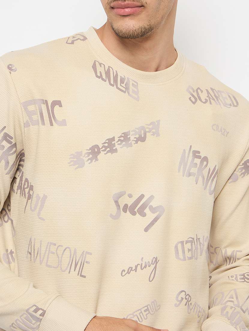 men printed long sleeve sweatshirt - 22264527 -  Standard Image - 3