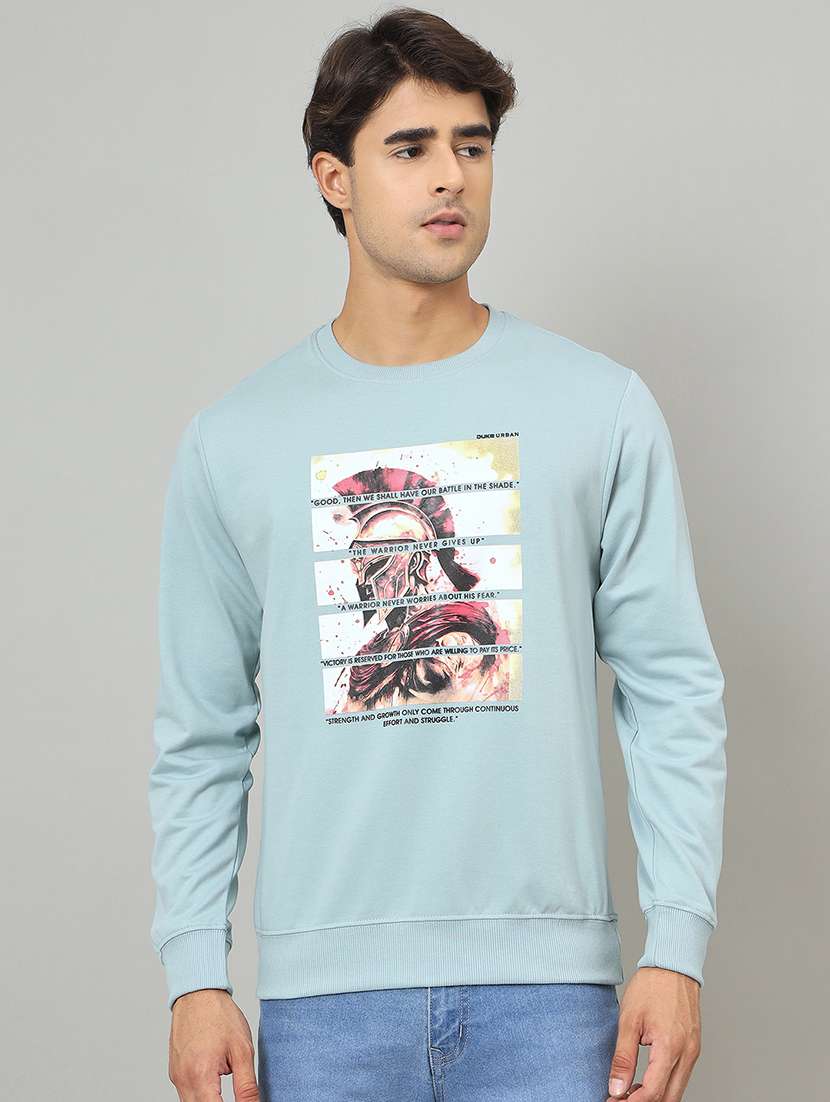 men printed long sleeve sweatshirt