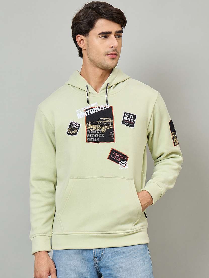 men printed long sleeve sweatshirt