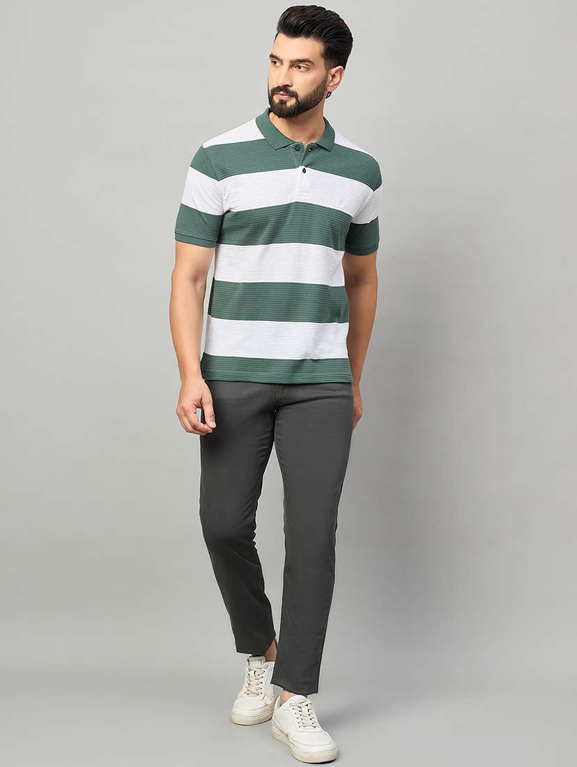 men solid mid rise chinos casual trouser - 22264551 -  Standard Image - 3