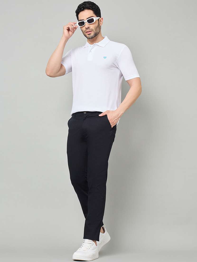men solid mid rise chinos casual trouser - 22264553 -  Standard Image - 3