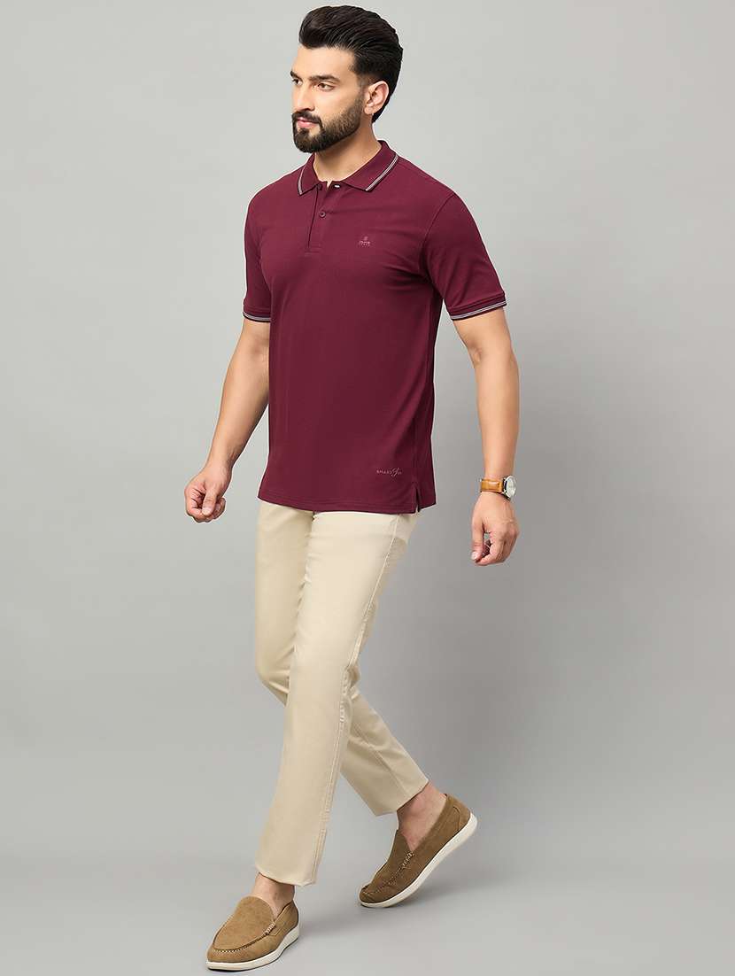men solid mid rise chinos casual trouser - 22264558 -  Standard Image - 3