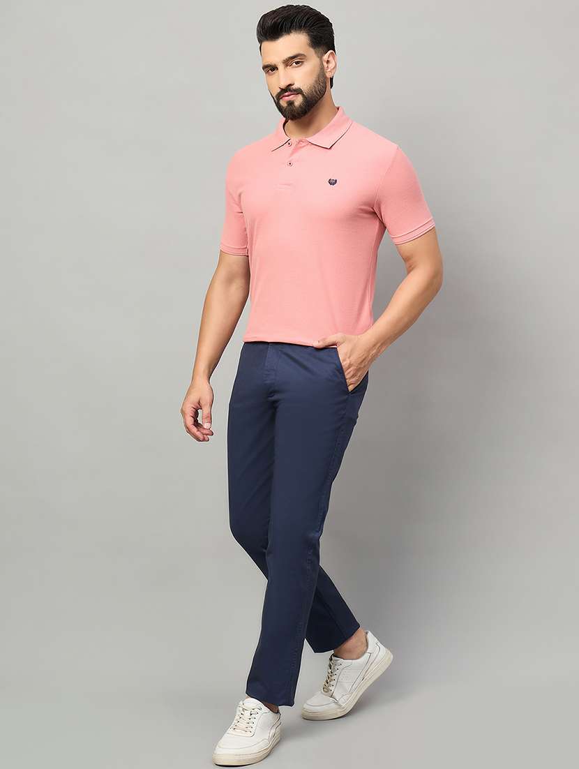 men solid mid rise chinos casual trouser - 22264567 -  Standard Image - 3