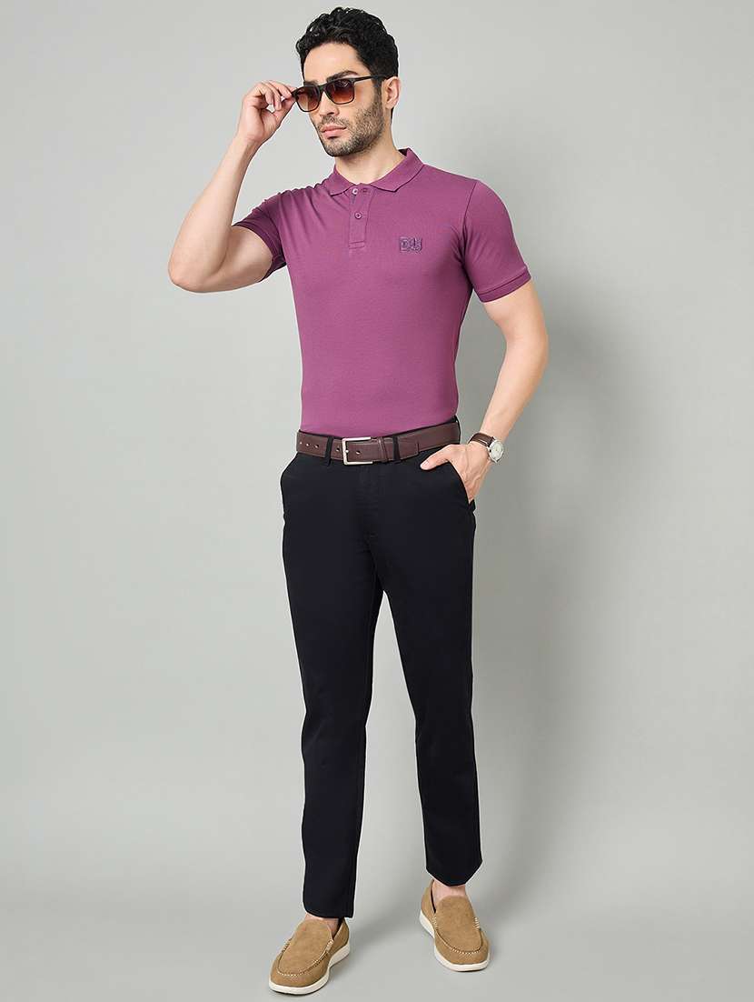 men solid mid rise chinos casual trouser - 22264568 -  Standard Image - 3