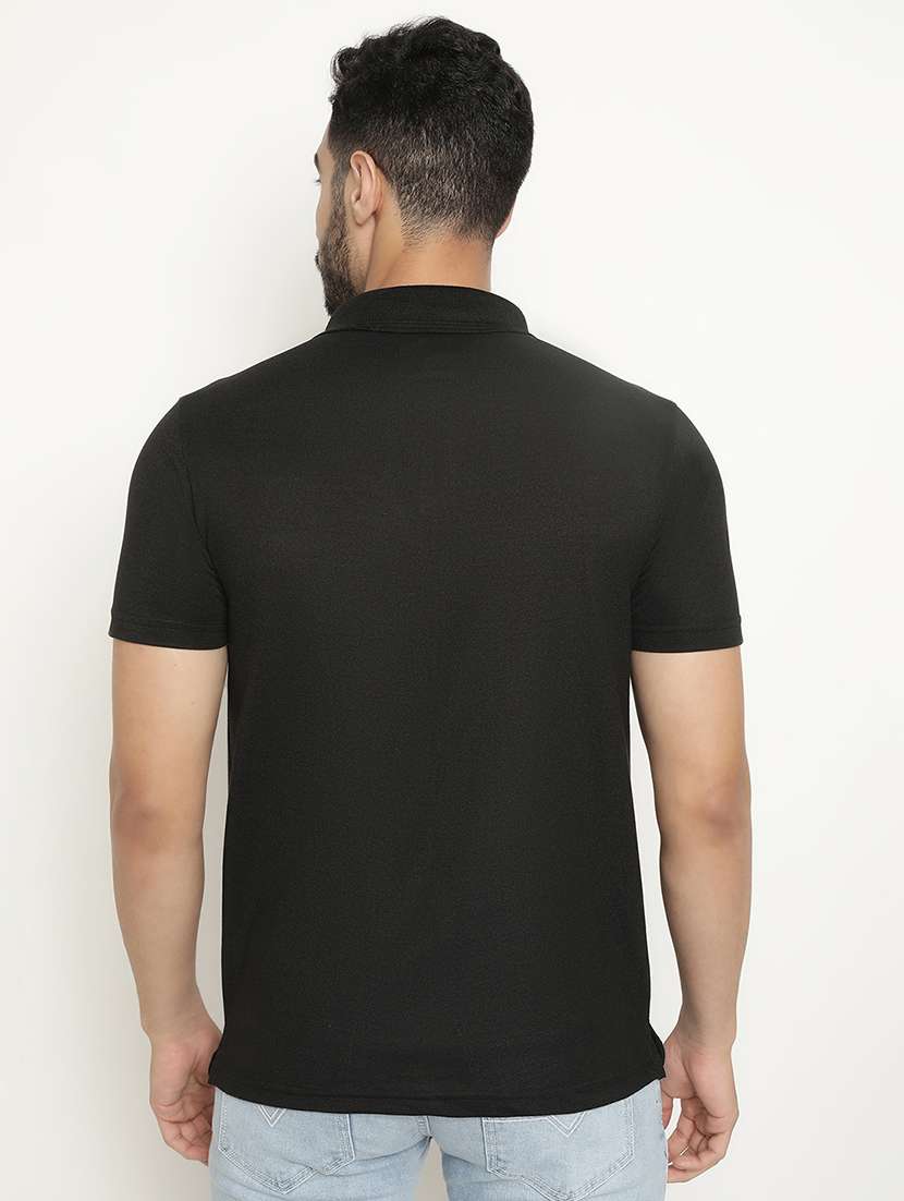 men solid short sleeve regular fit polo t-shirt - 22264572 -  Standard Image - 3