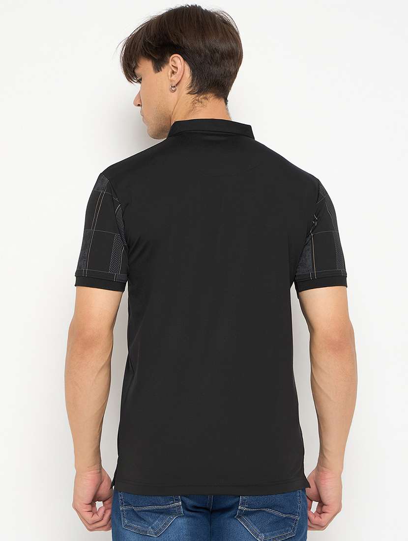 men printed short sleeve polo t-shirt - 22264588 -  Standard Image - 3