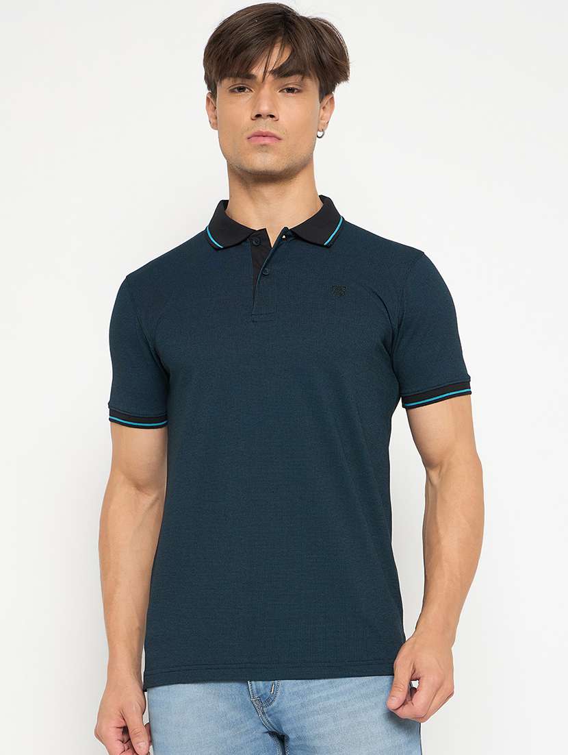 men solid short sleeve regular fit polo t-shirt