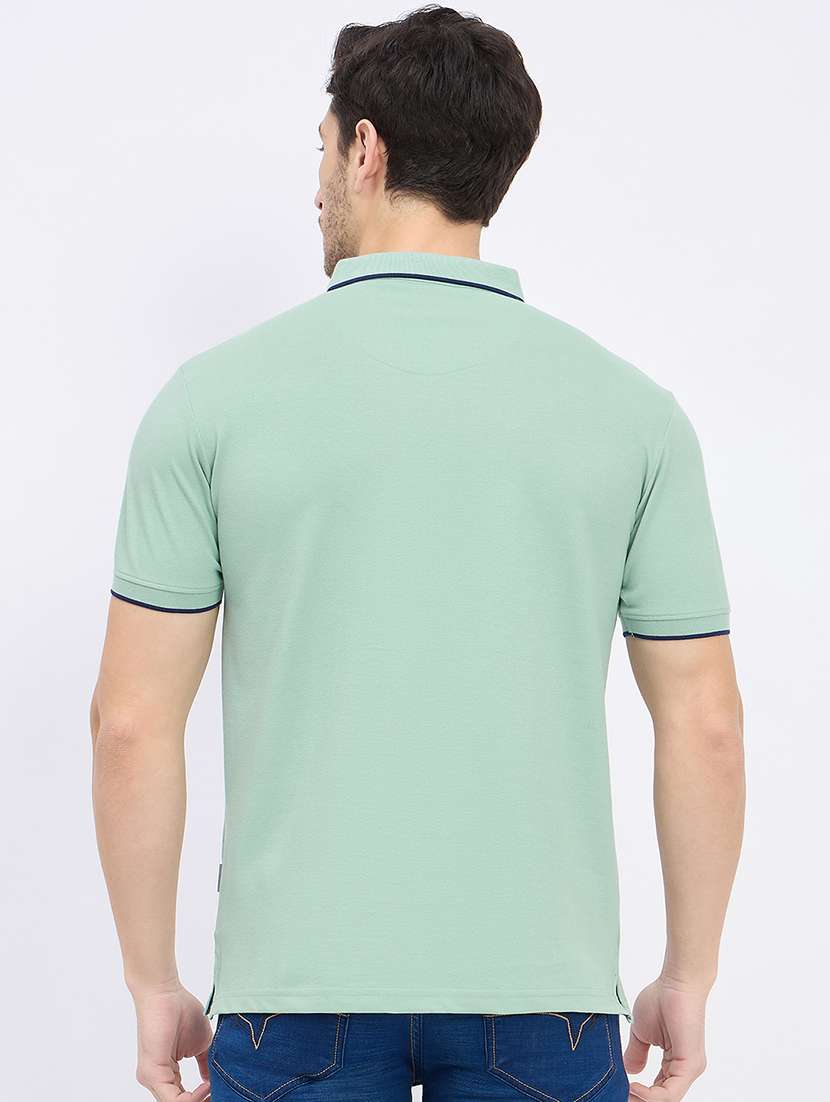 men solid short sleeve regular fit polo t-shirt - 22264595 -  Standard Image - 3
