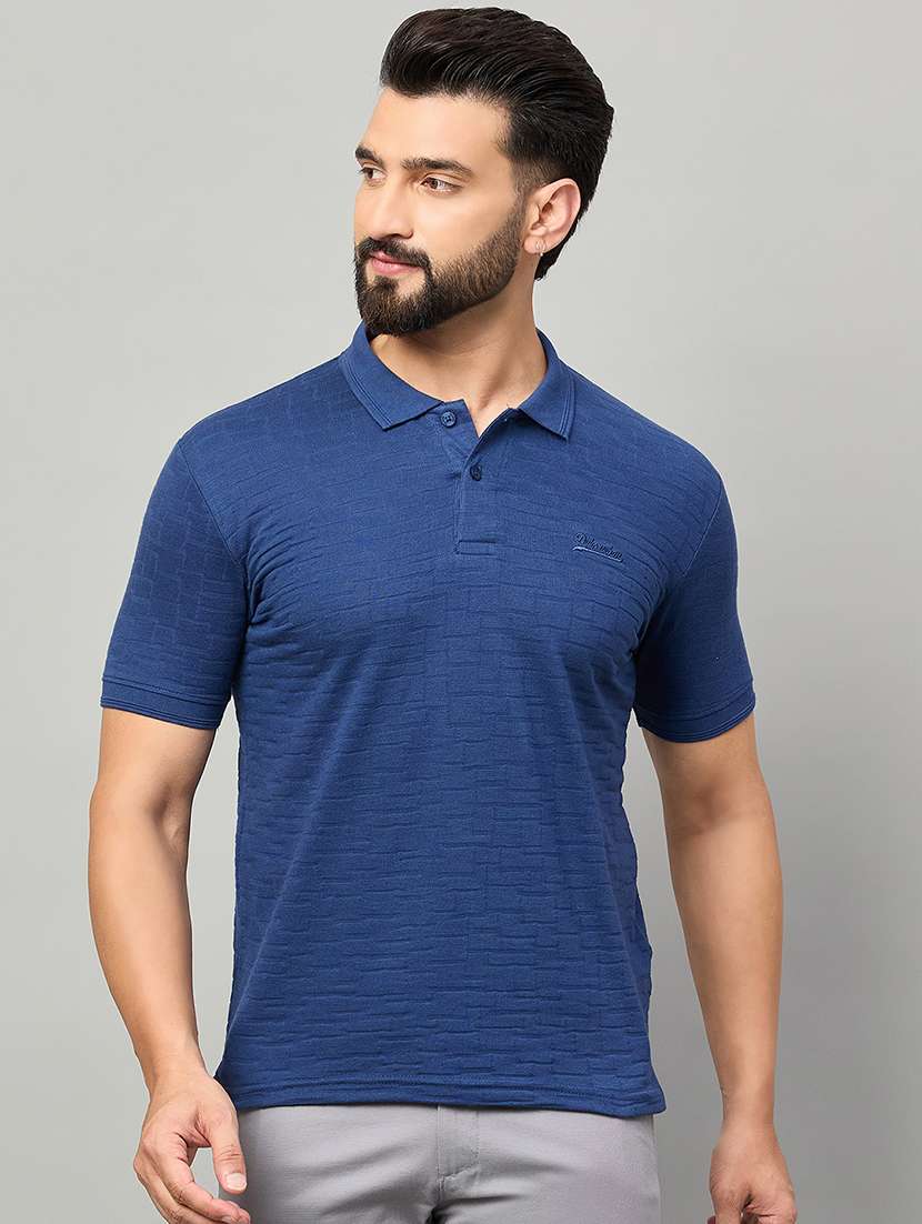 men solid short sleeve polo t-shirt