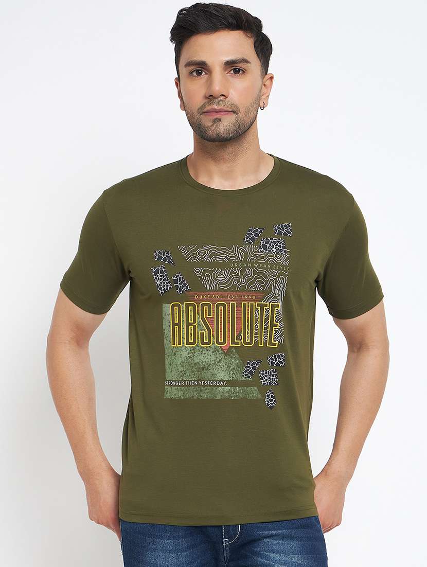 men printed short sleeve t-shirt