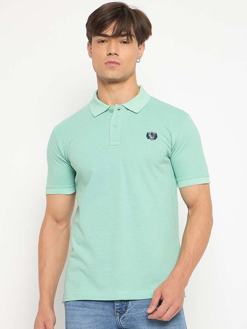 men solid short sleeve regular fit polo t-shirt