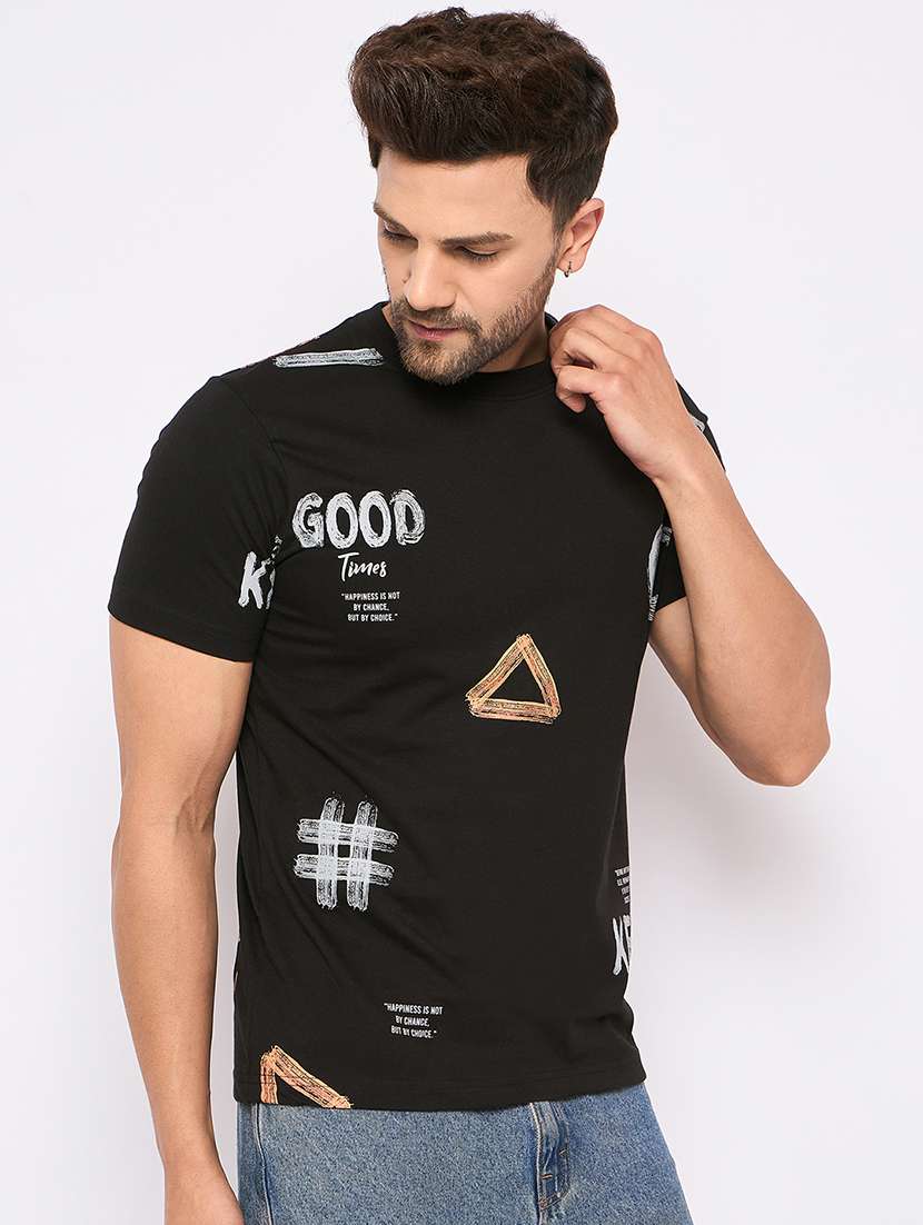 men printed short sleeve t-shirt