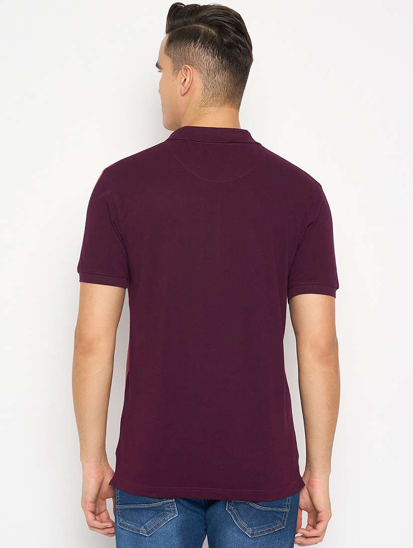 men color blocked short sleeve polo t-shirt - 22264645 -  Standard Image - 3